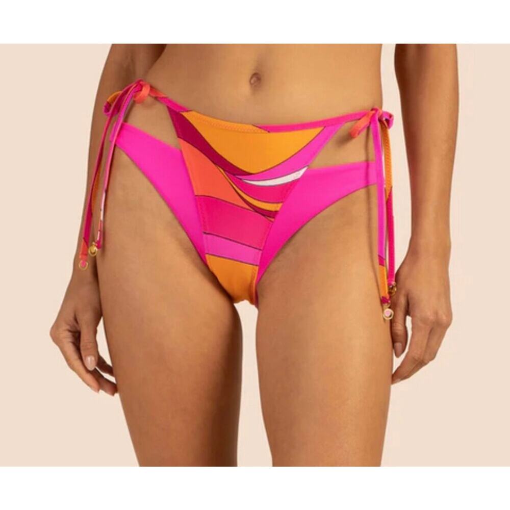 Trina Turk Vivid Vista Tie Side Bikini Bottom 4 NWT